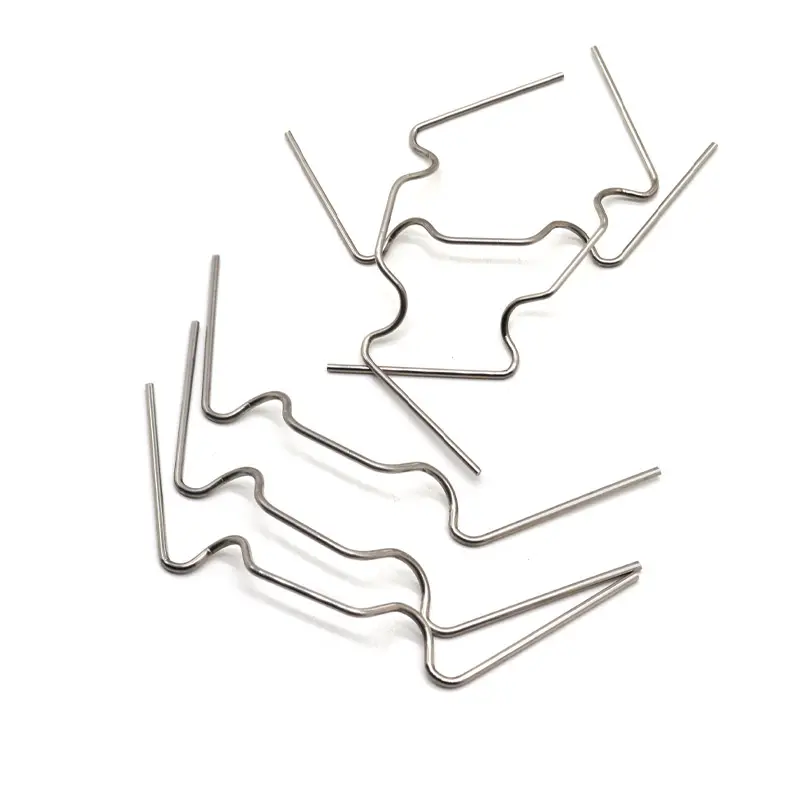 Clip personalizzate in acciaio inossidabile tipo W clip a molla a balestra clip di fissaggio del filo per fogli Web Twin-hall casa in vetro serra