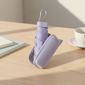 Custom Mini Folding Flat <b>Umbrella</b> with EVA case ,wholesale <b>Windproof</b> Female Uv <b>Umbrellas</b> for the Rain and Sun - Product Image 1