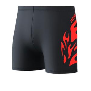 Traje de Baño Neru para Hombre, Secado Rápido, Cintura Media, Diseño Deportivo con Llamas, Azul Plateado y Rojo, Shorts de Baño para Adultos, Poliéster Tejido - Product Image 4