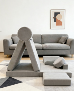 โซฟาเด็กแบบแยกส่วน โฟมความหนาแน่นสูง สำหรับห้องนอน ห้องเล่นเด็กเล็ก เด็กวัยหัดเดิน เด็กเล็ก และเด็กทารก ผลิตจากโรงงานโดยตรง - Product Image 5