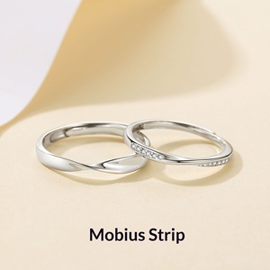 Mbius Eheringe für Paare S925 Vergoldet Instagram-Style Design Paar Minimalistisch Modisch Großhandel - Product Image 1