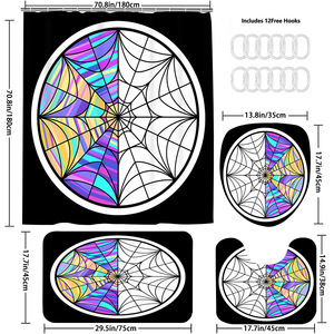 Tenda <span class=keywords><strong>da</strong></span> doccia personalizzata stampa digitale Karol G Album serie tenda <span class=keywords><strong>da</strong></span> bagno colore bagno wc tenda <span class=keywords><strong>da</strong></span> doccia Set di quattro pezzi - Product Image 4