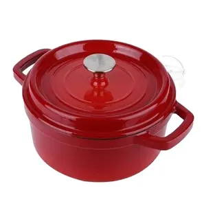 批发砂锅锅套装红色搪瓷铸铁Gusseisen荷兰面包烤箱
