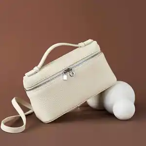 Üst fabrika deri kadın Mini tote çanta süper klon 19 cm marka moda inek derisi koyu gri crossbody çanta