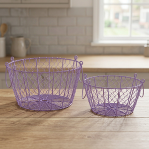 Iron Wire <b>Basket</b> Set of 2 pcs - Product Image 3