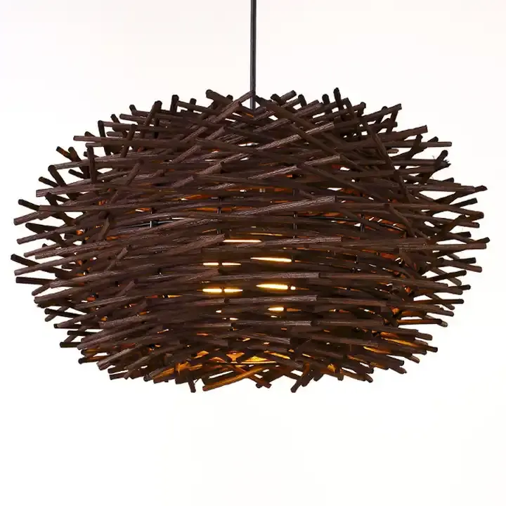 Best selling contemporary decor rustic wooden stick chandelier pendant lighting for hotel home restaurant