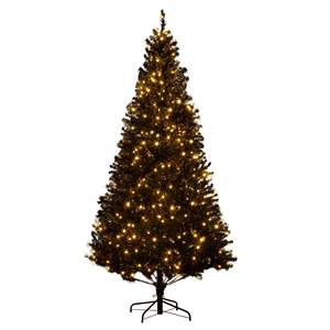Árbol de Navidad Artificial Douglas Fir de 7.5 Pies (2.3m) con 500 Luces LED Blanco Cálido Preiluminadas, Árbol Realista para Interiores - Product Image 1