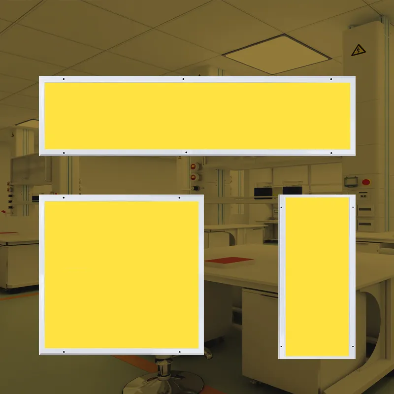 Flat ceiling yellow light special lighting laboratory ultraviolet resistance led panel light