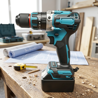 Perceuse à percussion sans balais de qualité industrielle 21V 13mm 95N. Perceuse électrique portative M, outil électrique pour l'entretien domestique