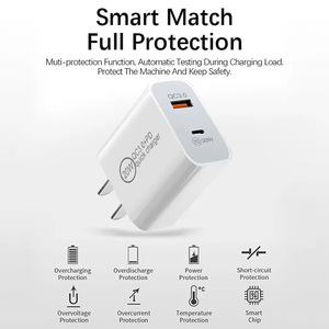 อะแดปเตอร์ชาร์จเร็ว 20W QC3.0 PD แบบสองพอร์ต USB-C สำหรับเดินทาง ใช้ได้ทั่วโลก พร้อมระบบป้องกันกระแสเกิน - Product Image 3