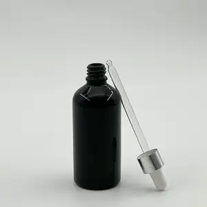 Embalagem cosmética preta garrafa de óleo essencial mais popular 10ml 20ml 30ml 50ml 100ml
