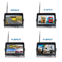 Système de détection d'angle mort universel pour voiture 9 pouces AHD 1080P, moniteur quadruple sans fil, caméra panoramique 360° pour camion