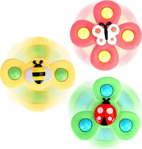 2023 New 3Pcs Quay Fidget Cảm Giác Đồ Chơi Mạnh Mẽ Hút Cup Pop up Spinner Cho Bé Tắm Đồ Chơi