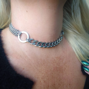 Wholesale Customization Silver Chunky Chain <strong>Choker</strong> Necklace,Stainless Steel <strong>O</strong> <strong>Ring</strong> <strong>Choker</strong> Women'S <strong>Choker</strong> - Product Image 6