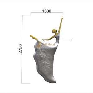 Sculpture Art Déco en Acier Inoxydable ANW5713, Art Public Personnalisé de Grande Taille pour Place Urbaine et Bord de Mer - Product Image 3