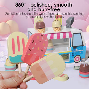 Voiture jouet sur le thème <span class=keywords><strong>de</strong></span> la crème glacée en bois écologique <span class=keywords><strong>de</strong></span> qualité supérieure artisanat exquis conception unique jouet à la mode pour les enfants - Product Image 2