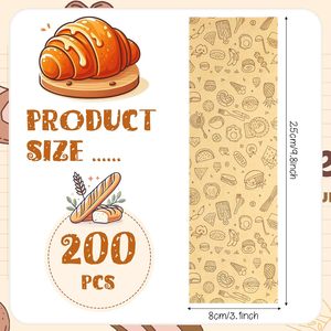Sacs en papier personnalisés avec logo, blancs, résistants à la graisse, de qualité alimentaire, enduits de cire, pour boulangerie, biscuits, collations, frites - Product Image 2
