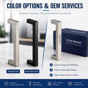 Modern <strong>Square</strong> Adjustable Cabinet Handle 304 Stainless Steel Hollow Pulls Brushed Kitchen Dresser <strong>Drawer</strong> Wardrobe Hardware - Product Image 5