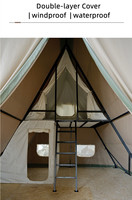 A-Rahmen Dreieckiges Glamping-Zelt Zweistöckige Loft-Villa Wasserdichtes Winddichtes Outdoor-Resort Ferienhaus Campinghaus
