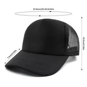 NUEVA Gorra Trucker de Espuma Personalizada con 5 Paneles, Bordada, en Color Rosa Neón, Verde y Beige, con Logotipo Personalizado - Product Image 4
