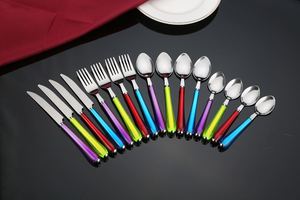 Ensembles de couverts en acier inoxydable avec poignées en plastique et panier, pour fêtes et cadeaux - Product Image 3
