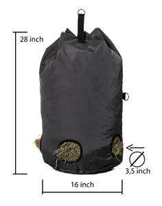 Free sample Wholesale Slow Comfortable Polyester Round <b>Fabric</b> Hay Bag <b>Net</b> Wrap Bag for Horse Slow Feed to Save Hay Good Healthy - Product Image 5