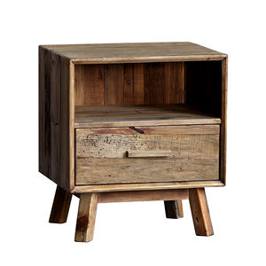 Wooden Bedside Cupboard Solid Wood Bed <strong>Sidetable</strong> One <strong>Drawer</strong> - Product Image 6
