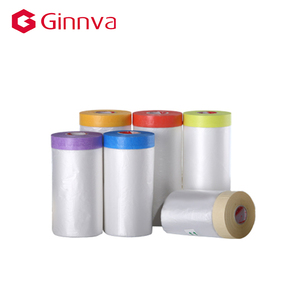 Película de PVC Impermeable de una Sola Cara para Enmascarar Automóviles con Cinta Adhesiva Sensible a la Presión para Pintura de Automóviles - Product Image 5