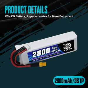 Vsvaw 3S Lipo Batterij 2800Mah 50c 11.1V Zachte Verpakking Lipo Batterij Met Xt60 Connector Voor Drone Rc Vliegtuig Helikopter Fpv - Product Image 3