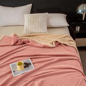 Manta de piel de conejo de imitación de alto peso, cubierta de cama de terciopelo de leche, colcha ODM/OEM, juego de cama textil para Hotel y hogar - Product Image 6