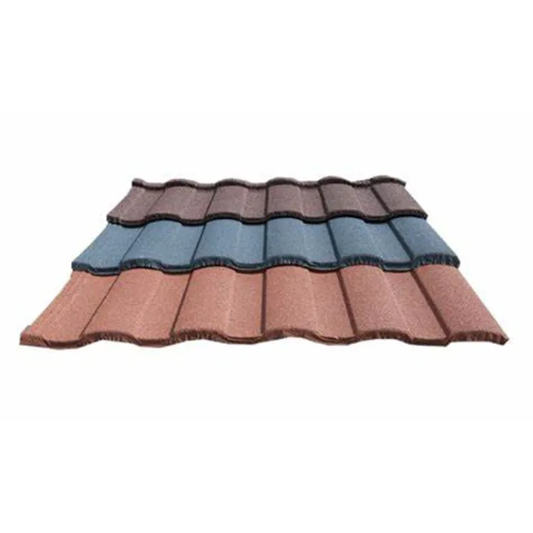 Hight quality factory prices convenient construction weather resistance colorful stone coated metal roof tiles