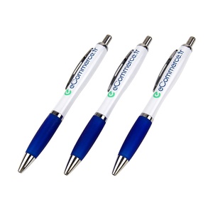 Quảng Cáo Tùy Chỉnh Nhựa Khuyến Mại Bút Bi Màu Xanh Mực Đen 14Cm Màn Hình Lụa In Xách Tay - Product Image 3