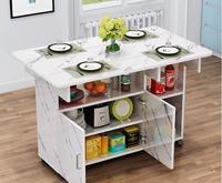 AILICHEN Table à manger télescopique pliante rectangulaire moderne simple ménage petite unité table à manger