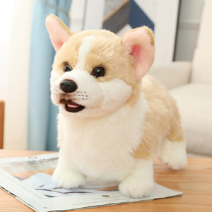 Jouet en peluche réaliste haut de gamme pour animaux de compagnie, en coton PP, chiens Golden Retriever, Corgi, Maltese, <span class=keywords><strong>Bichon</strong></span> Frisé, 31-50 cm, cadeau transfrontalier - Product Image 3