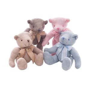Cadeau d'anniversaire pour enfants Crochet joint ours en peluche poupée arc ours jouet tricoté animaux en peluche et jouets en peluche - Product Image 1