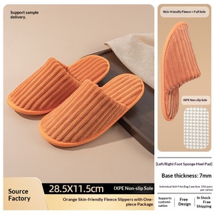 Chaussons jetables écologiques et confortables en non-tissé/polaire corail, antidérapants, pour la maison, l'hôtel et le spa – Meilleures ventes - Product Image 5