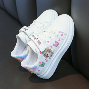 Scarpe bianche per bambini ragazze 3-12 anni studenti scarpe basse sportive Casual in pelle bassa Top primavera stile coreano scarpe da ginnastica - Product Image 4