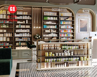Diseño Interior de Farmacia Personalizado, Góndola de Doble Cara, Exhibidor Vertical para Farmacia, Mueble de Exhibición de Pared para Farmacia
