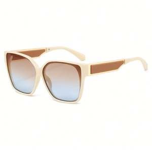 Lunettes de soleil carrées surdimensionnées rétro colorées pour hommes et femmes avec logo personnalisé, protection UV400, collection 2025 - Product Image 5