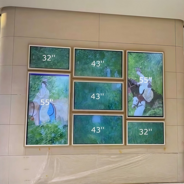 Large Size 4K 3840x2160 Anti-Glare WiFi Smart Android Digital Picture Frame with Video Playback 43/49/55''