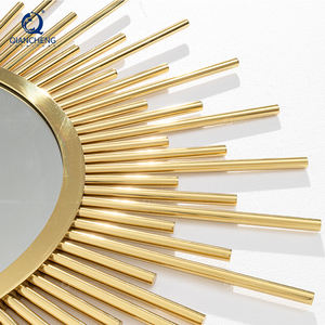 Nouvel Arrivage Chine Vente en Gros <span class=keywords><strong>Miroir</strong></span> Décoratif Grande Entrée Cadre en Métal <span class=keywords><strong>Doré</strong></span> Sunburst <span class=keywords><strong>Soleil</strong></span> Forme Slimline <span class=keywords><strong>Miroir</strong></span> Mural Irrégulier - Product Image 3