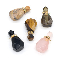 Pendentif flacon de parfum en pierre précieuse, très tendance sur Hongzhuo INS, pour la création de bijoux.
