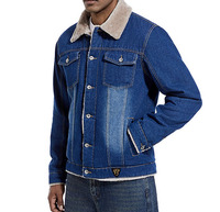 Vente en Gros Vestes pour Hommes Travail Hiver Chaud Denim Épais Extérieur Jean Streetwear Col Rabattu Coupe-Vent Vintage Jeans Veste