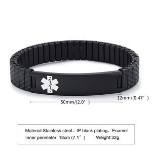 Custom Non Tarnish 316L Stainless Steel 18k Gold Plated Fashion Bracelets & <b>Bangles</b> Medical Id Magnetic Bracelet <b>for</b> Women <b>Men</b> - Product Image 6