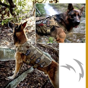 Muestra gratuita de chaleco táctico de larga duración para perros, arnés de pecho resistente para entrenamiento de mascotas al aire libre y chaleco refrigerante para perros - Product Image 5
