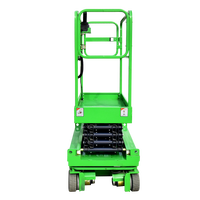 Mini-élévateur à ciseaux autopropulsé UNW avec direction hydraulique, petit élévateur pour travaux en hauteur, utilisation en intérieur pour le nettoyage et la réparation d'entrepôts