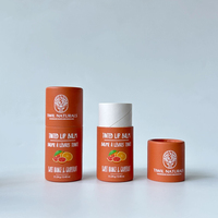 Boîte en carton personnalisée écologique pour baume à lèvres, conteneur vide en kraft pour gloss à lèvres, tube d'emballage en papier pour baume à lèvres