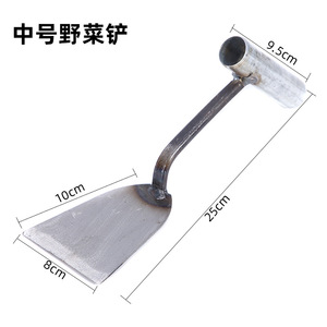 Green Smooth Stainless Steel Wild Vegetable Shovel 8cm Blade Width Thickened Garden Tool For Agricultural Use - Product Image 1