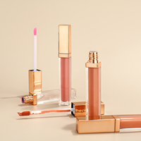 Gloss à lèvres imperméable, marque privée, gloss à lèvres multicolores, contenant de gloss à lèvres longue durée, rouge à lèvres avec couvercle doré