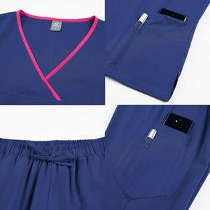 Unisex Scrub Suits Moisture Wicking Short Sleeve Hospital Uniforms For Men And Women Medical Workwear With Label - Product Image 4